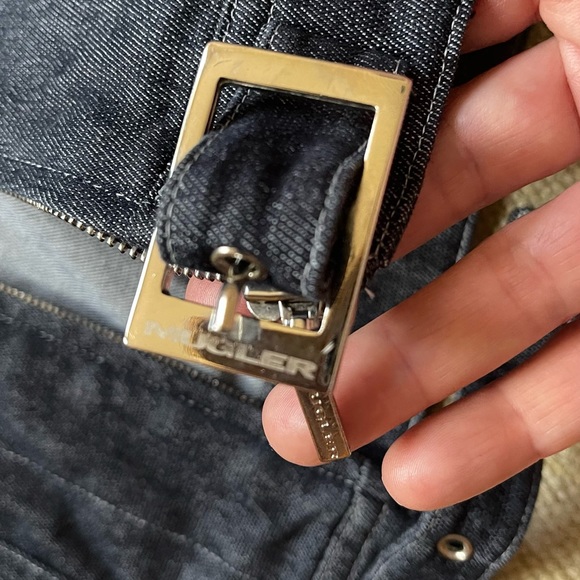 Thierry Mugler cropped denim jacket size S - Picture 4 of 5